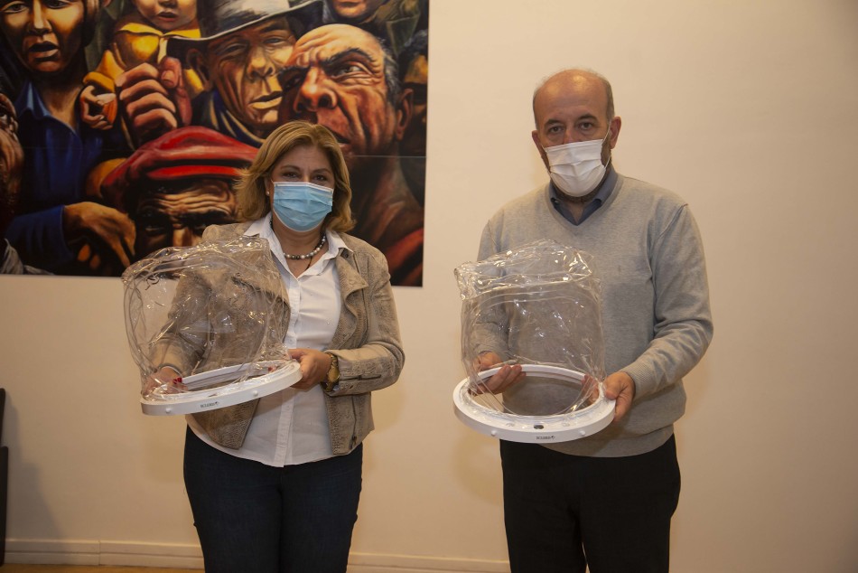 314785 | Coronavirus: Ministerio de Salud, donación cascos Helmet - Sec. de Salud Pública (Guillermo Fernández)